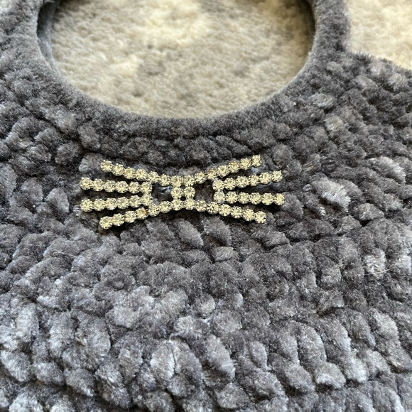 Christian Dior Victoria Handbag Top Handle Vintage Silk Chenille Fabric - Picture 3 of 5